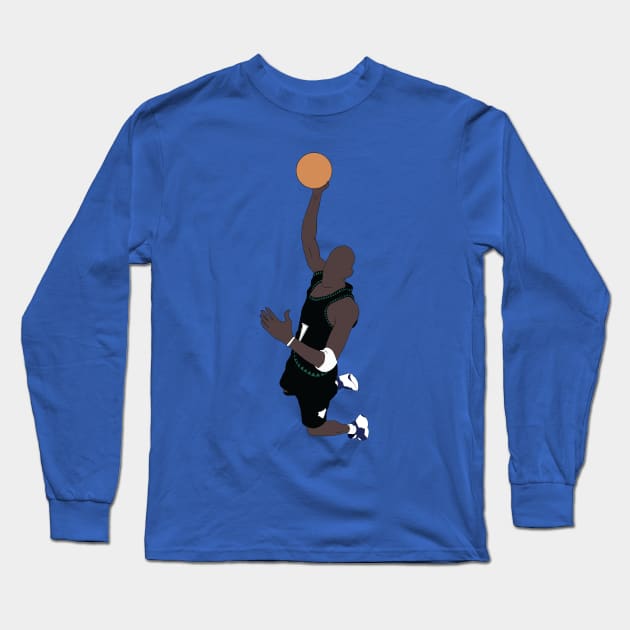 Kevin Garnett Slam Dunk Long Sleeve T-Shirt by rattraptees